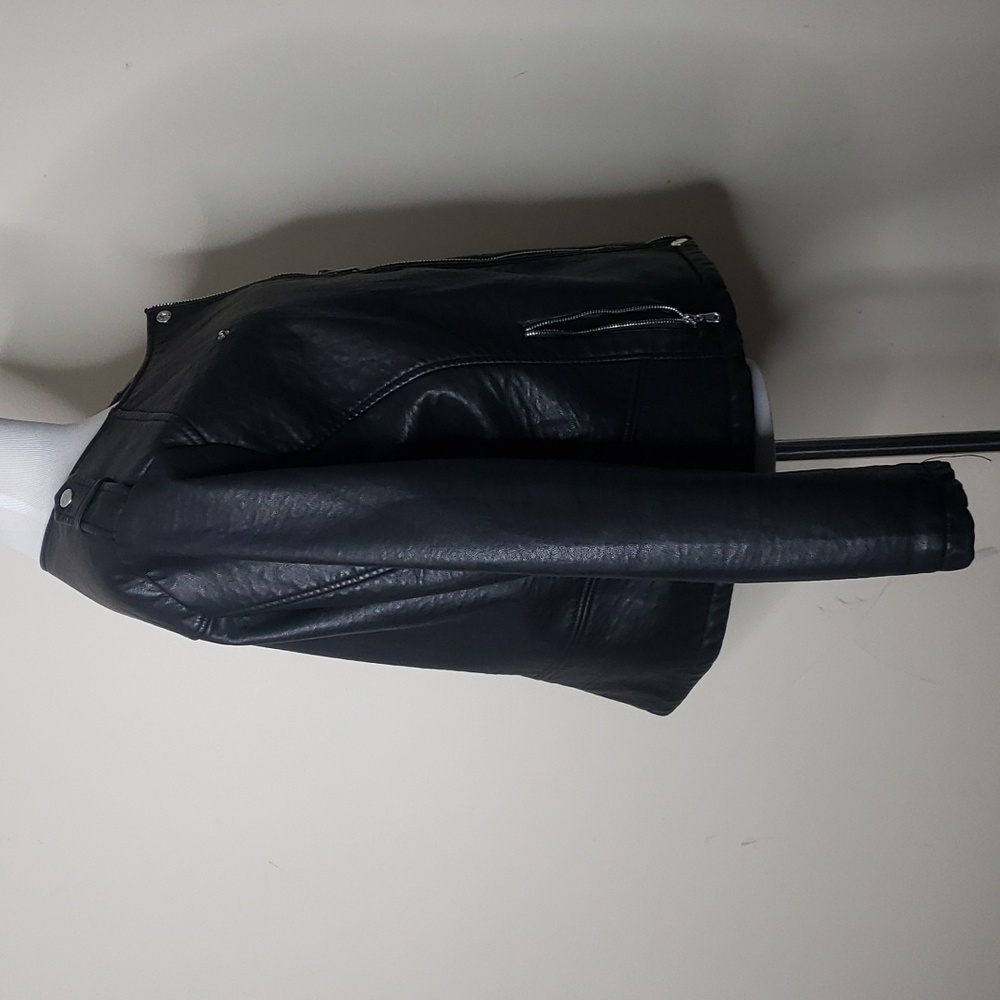 Ashley Stewart Faux Leather coat jacket size 14 / 16 - Picture 4 of 7